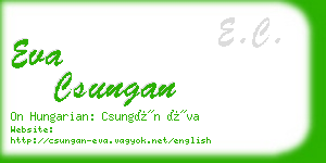 eva csungan business card